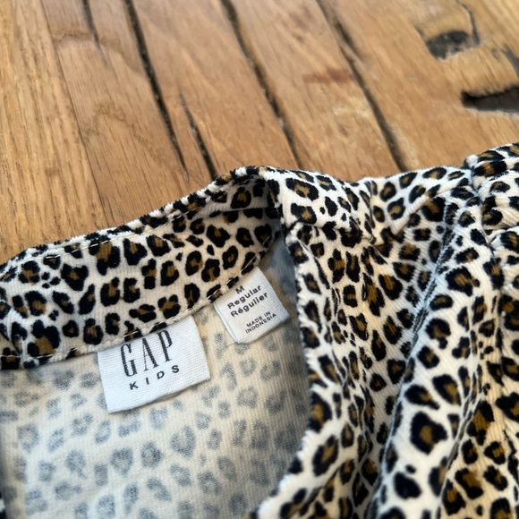 GAP. NWOT. Size M (girls). Leopard print corduroy fit & flare dress. - Picture 3 of 7